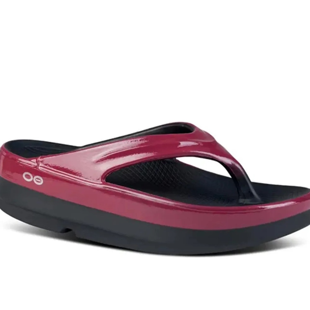 WOMEN'S OOMEGA OOLALA STACKED SANDAL - ROSEBUD - 9 / BLACK & ROSEBUD